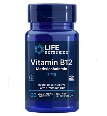B-12 Methylcobalamin 1mg 60 veg loz LIFE Extension