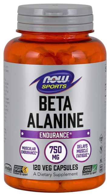 Beta Alanine 750mg 120 caps NOW Foods