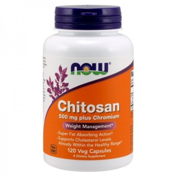 Chitosan Plus Chromium 500mg 120vcaps NOW Foods