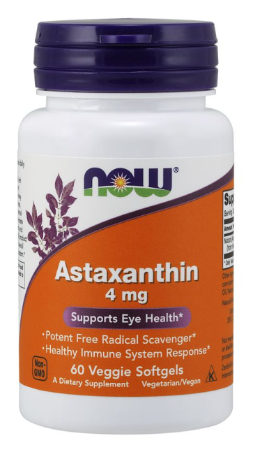Astaxanthin NOW 4mg 60s NowF Foods