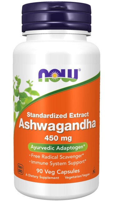 ASHWAGANDHA EXT 450MG 90 vcaps Now Foods