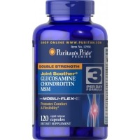 Double Strength Glucosamine.Chondroitin & MSM Joint Soother® 120s Puritans Pride - Liberação Rápida