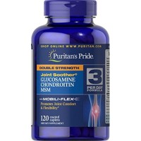 Double Strength Glucosamine. Chondroitin & MSM Joint Soother® 120s Puritans Pride - Comprimidos Revestidos